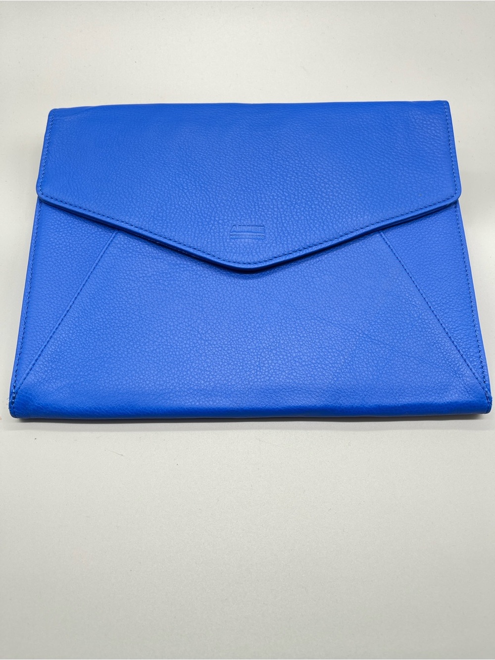 Aimee Kestenberg “Mandy” Envelope Sleeve. Pebbled leather, lapis blue. NWT